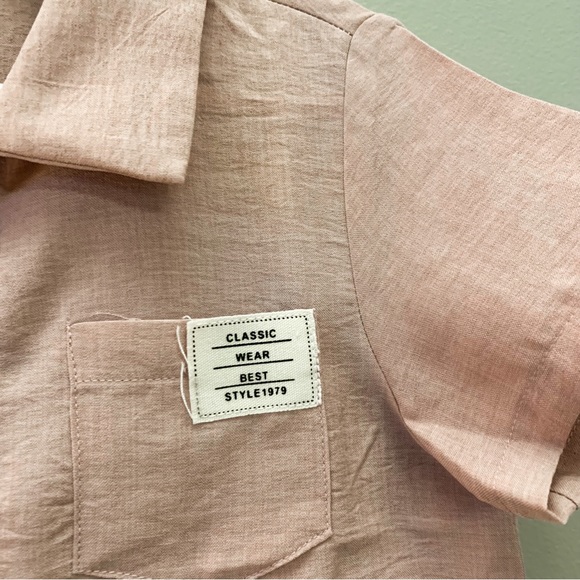 SHEIN • Short Sleeved Button Down Shirt - Picture 2 of 4